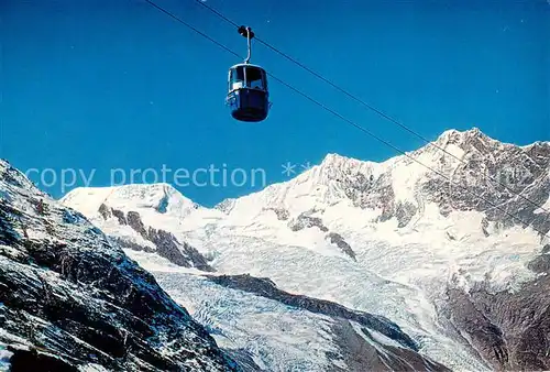 AK / Ansichtskarte Saas Fee_VS Gondelbahn Wintersportplatz Walliser Alpen 