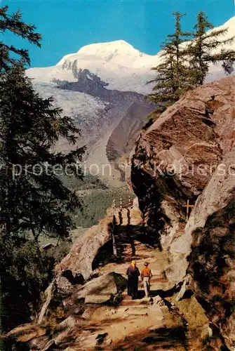AK / Ansichtskarte Saas Fee_VS Kapellenweg Blick zum Alphubel Walliser Alpen 