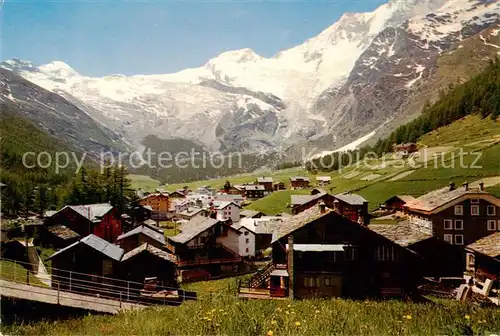 AK / Ansichtskarte Saas Fee_VS Panorama mit Allalinhorn Alphubel und Taeschhorn Walliser Alpen 