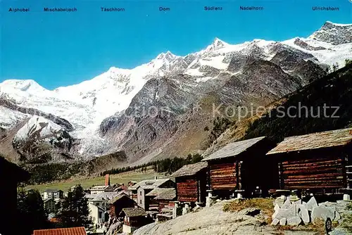 AK / Ansichtskarte Saas Fee_VS Bergdorf Wintersportort Walliser Alpen im Sommer 