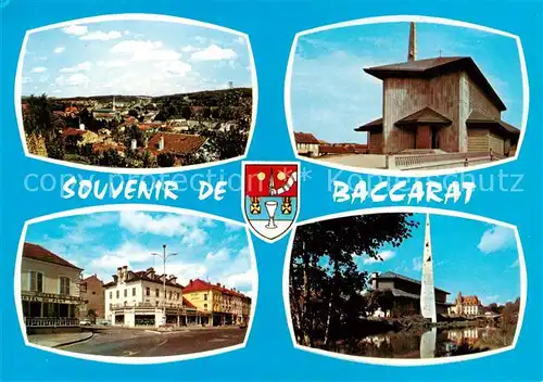 AK / Ansichtskarte Baccarat_54 Vue generale Eglise Saint Remy Caffefour Depot central des cristaux la Mairie 