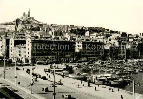 AK / Ansichtskarte Marseille_13 Quai des Balges et Basilique Notre Dame de la Garde 