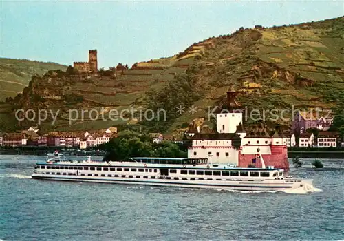 AK / Ansichtskarte  Dampfer_Binnenschifffahrt Regina Rhein an der Pfalz bei Kaub  