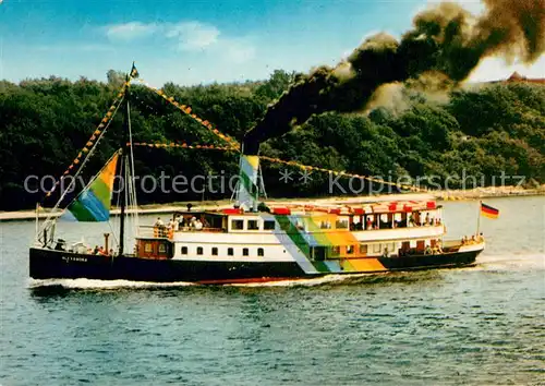 AK / Ansichtskarte 73827485 Dampfer_Binnenschifffahrt Veteranendampfer Alexander Olympische Segelwettkaempfe Kiel 1972 