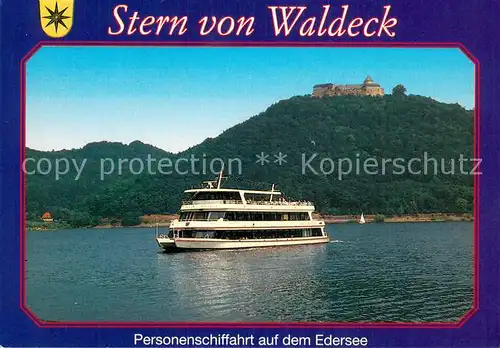 AK / Ansichtskarte  Dampfer_Binnenschifffahrt FMS Stern von Waldeck auf Edersee  