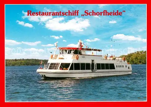 AK / Ansichtskarte 73827497 Dampfer_Binnenschifffahrt Schorfheide Werbellinsee  