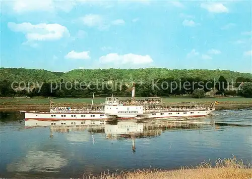 AK / Ansichtskarte  Dampfer_Binnenschifffahrt Weisse Flotte Dresden  