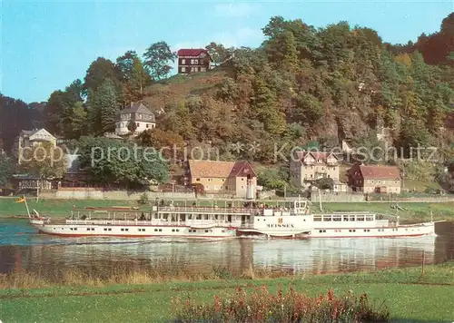 AK / Ansichtskarte  Dampfer_Binnenschifffahrt Weisse Flotte Dresden Meisen 