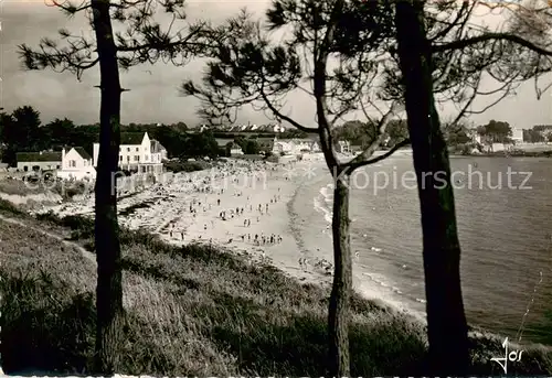 AK / Ansichtskarte Concarneau_29_Finistere La plage des Grands Sables Blanes vue du bois de pins 