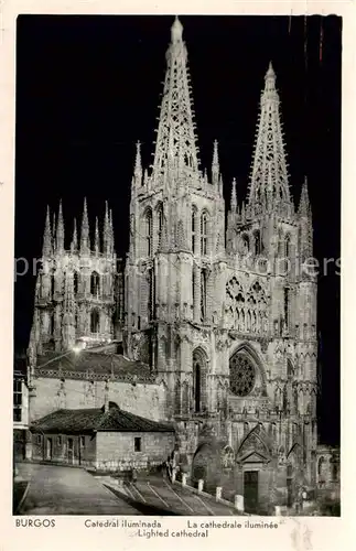 AK / Ansichtskarte 73827591 Burgos_ES Catedral iluminada 