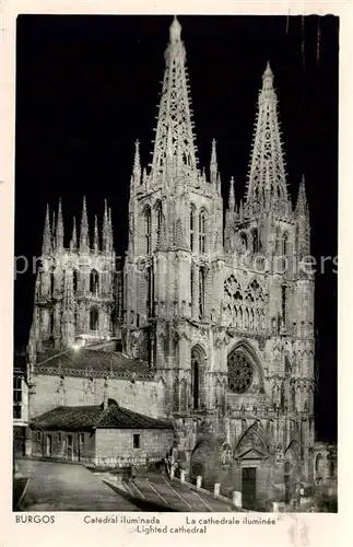 AK / Ansichtskarte  Burgos_ES Catedral iluminada 