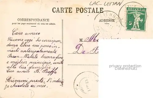 AK / Ansichtskarte Lac_Leman_Genfersee_GE Rives du Leman 