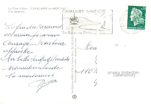 AK / Ansichtskarte Cavalaire sur Mer_83_Var Vue generale 