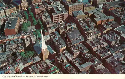 AK / Ansichtskarte  Boston__Massachusetts_USA Old North Church Air view 