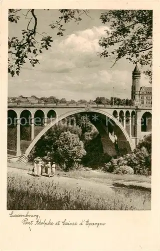 AK / Ansichtskarte 73827707 Luxembourg__Luxemburg Pont Adolphe et Caisse d'Epargne 