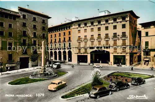 AK / Ansichtskarte  Palma_de_Mallorca_ES Strassenpartie Brunnen 