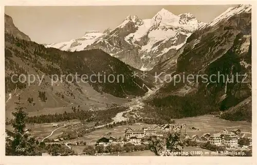 AK / Ansichtskarte Kandersteg_BE Panorama mit Bluemlisalp Kandersteg_BE