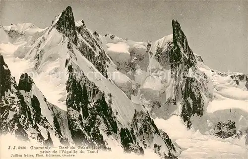 AK / Ansichtskarte Chamonix_74_Haute Savoie Dent du Geant prise de lAiguille du Tacul 