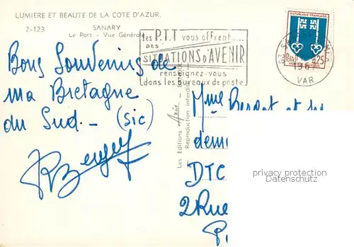 AK / Ansichtskarte Sanary sur Mer_83 Le Port Vue generale 