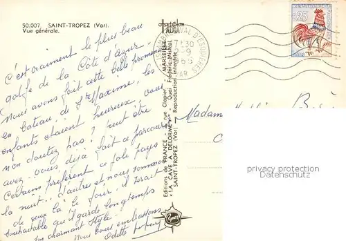 AK / Ansichtskarte Saint_Tropez_Var Vue generale Saint_Tropez_Var