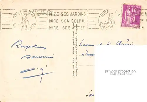 AK / Ansichtskarte Nice__06_Nizza Vue sur la plage de Frejus et le camp 