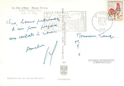 AK / Ansichtskarte Saint_Tropez_Var Sous la Claye Saint_Tropez_Var