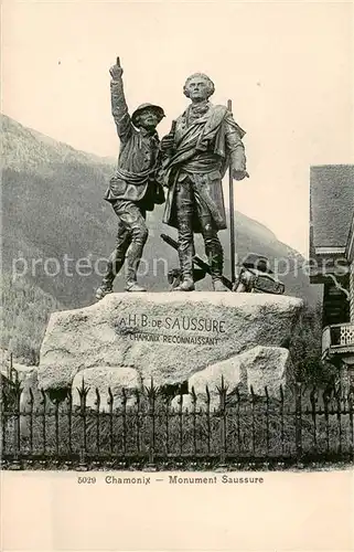AK / Ansichtskarte Chamonix_74_Haute Savoie Monument Saussure 