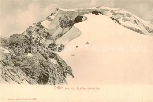 AK / Ansichtskarte  Ortler_Cima_Ortles_3905m_Trentino-Suedtirol_IT Blick von den Tabarettawaenden 