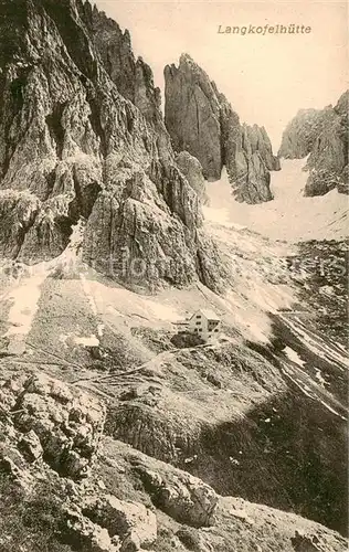 AK / Ansichtskarte  Langkofelhuette_2681m_Langkofelscharte_IT Panorama 