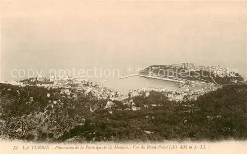 AK / Ansichtskarte La_Turbie_06 Panorama de la Principaute de Monaco Vue du Rond Point 