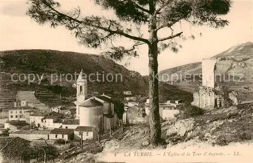 AK / Ansichtskarte La_Turbie_06 Eglise et la Tour d Auguste 