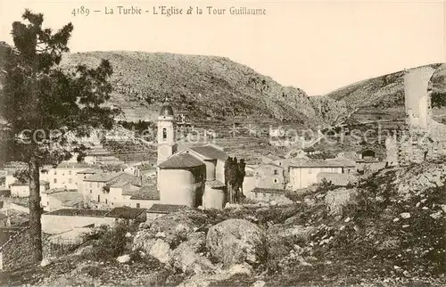 AK / Ansichtskarte La_Turbie_06 Eglise et la Tour Guillaume 