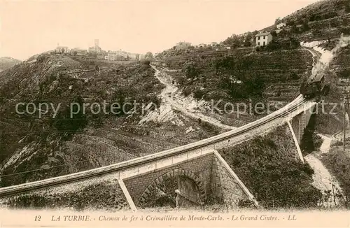 AK / Ansichtskarte La_Turbie_06 Chemin de fer a Cremaillere de Monte Carlo Le Grand Cintre 