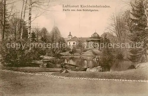 AK / Ansichtskarte  Kirchheimbolanden Partie aus dem Schlossgarten Kirchheimbolanden