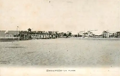 AK / Ansichtskarte Deauville sur Mer La Plage 