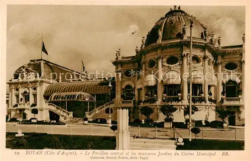 AK / Ansichtskarte Royan_17 Le Pavillon central et les nouveaux Jardins du Casino Municipal 