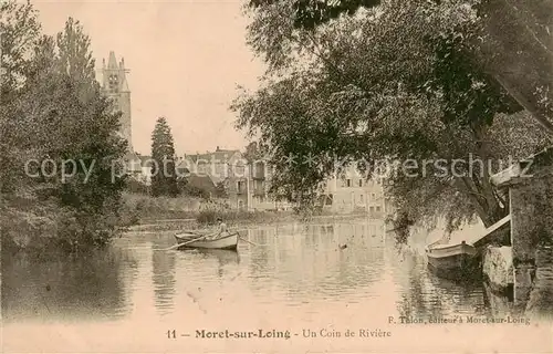 AK / Ansichtskarte Moret sur Loing Un Coin de Riviere Moret sur Loing