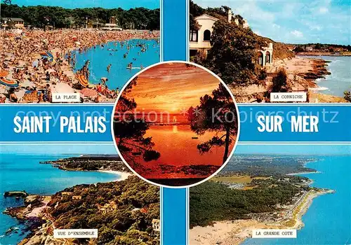 AK / Ansichtskarte Saint Palais sur Mer_17 La Plage La Corniche Vue densemble La Grande Cote 
