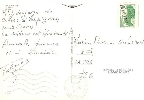 AK / Ansichtskarte Cannes_06 Vue aerienne Le port 