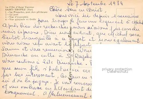 AK / Ansichtskarte Saint_Tropez_Var La Pouncho port des pecheurs Le port Vue densemble Vue generale et Golfe Saint_Tropez_Var