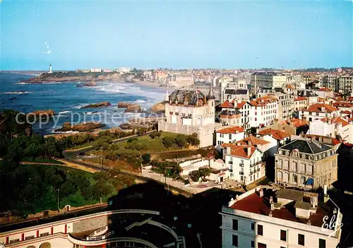 AK / Ansichtskarte Biarritz_Pyrenees_Atlantiques Vue generale de Biarritz Au fond le Phare et les Grands Hotels Biarritz_Pyrenees