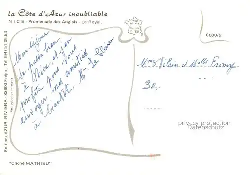 AK / Ansichtskarte Nice__06_Nizza Promenade des Anglais Le Royal 