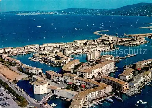 AK / Ansichtskarte Port_Grimaud_83_Var Cite lacustre realisee par Etige et Manera SA Vue aerienne 