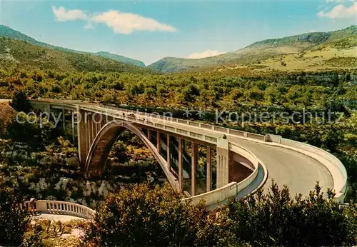 AK / Ansichtskarte Verdon_Artuby_La_Martre_83_Var La Route Varoise et le Pont sur l Artuby 