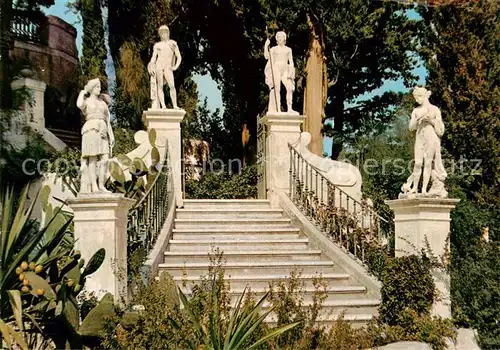 AK / Ansichtskarte 73828154 Corfu_Korfu Achilleon Ingresso dal giardino Corfu Korfu