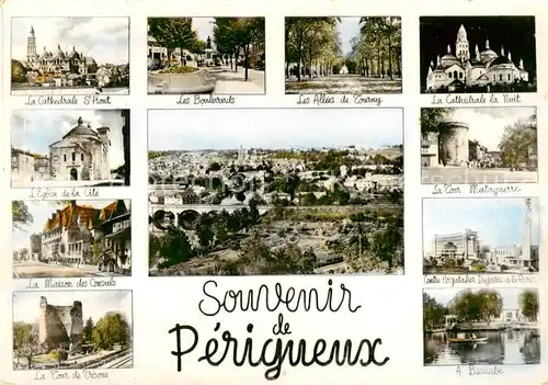 AK / Ansichtskarte Perigueux_24 Cathedrale St Front Les Boulevards Les Allees Eglise de la Cite La Maison des Consuls PanoramaLa Tour Mataguerre Centre Hospitalier Dufarric oea tpir de Vespme  