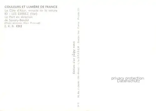 AK / Ansichtskarte Les_Embiez_83_Ile_des_Embiez_Var Le Port en direction de Sanary Bandol Vue aerienne 