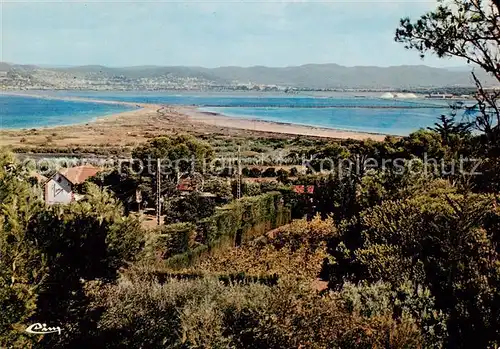 AK / Ansichtskarte Giens_Presqu_Ile de 83_Var La Grande Plage Au loin Hyeres et les Salines 