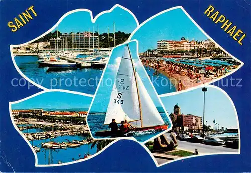 AK / Ansichtskarte Saint Raphael__83_Var Vue densemble La Plage Le Port 