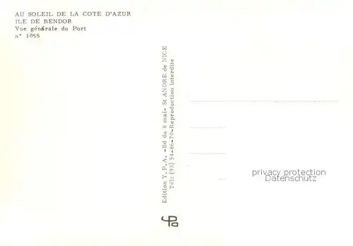 AK / Ansichtskarte Bendor Ile de Bendor Vue generale du Port 